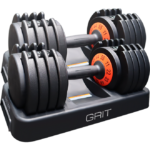 2x 55 lbs GRIT Elite adjustable dumbbells