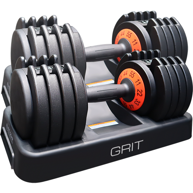 Weekendtas wij Uittrekken Adjustable Dumbbells 11-55 Pounds for Your Home Gym | Grit Elite Gear