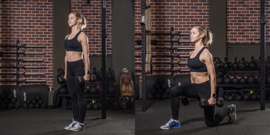 Dumbbell Exercises: Dumbbell Lunges