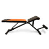 Orange Adjustable Workout Bench Grit Elite Gear Unfolded Position Orange Adjustable Workout Bench Grit Elite Gear Unfolded Position