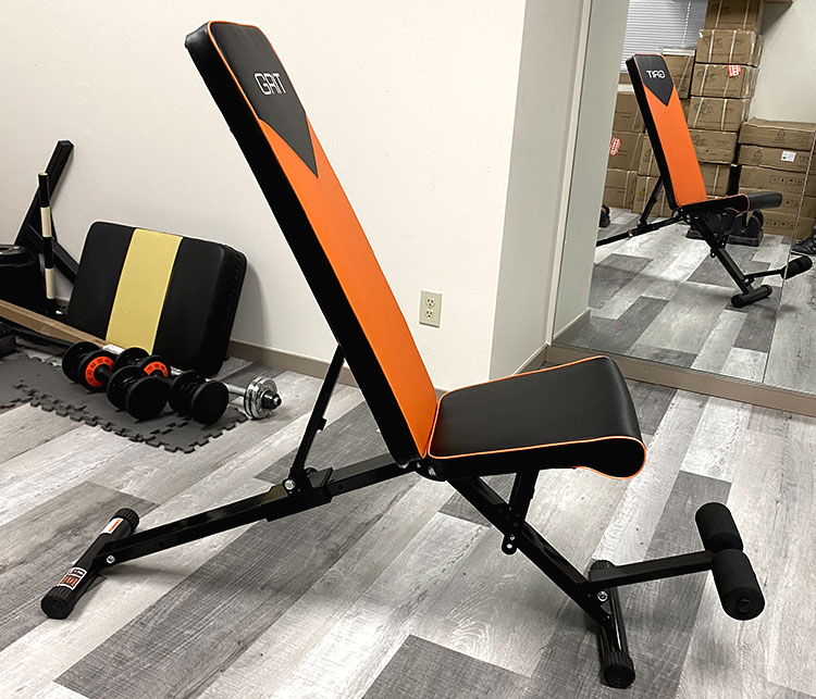 Orange Workout Bench Grit Elite Gear at GYM Interior